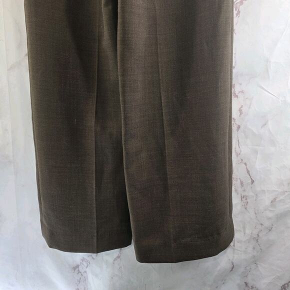 & Other Stories Pants Womens 6 Brown Chocolate High Rise Wide Leg Trouser Wool - Picture 8 of 11